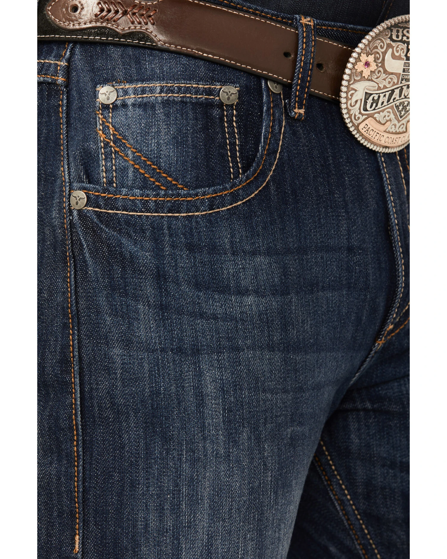Wrangler 20X Men's No. 42 Dark Wash Slim Bootcut Jeans 4 Wrangler 20X Men's No. 42 Dark Wash Slim Bootcut Jeans - Image 2