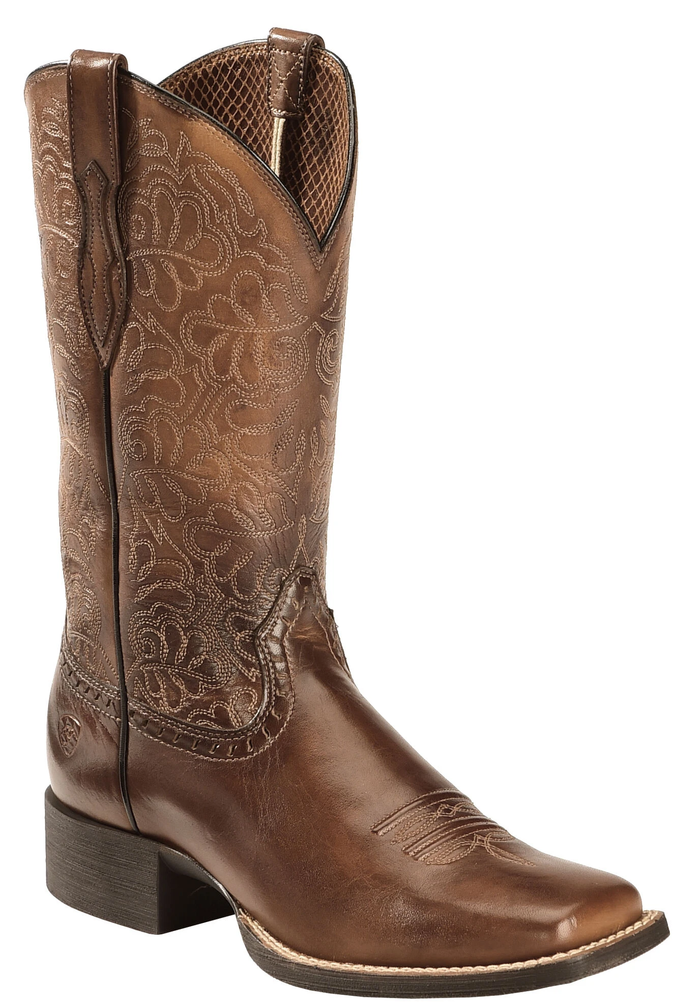 Ariat Women's Rich Brown Round Up Remuda Western Boots - Square Toe 4 Ariat Women's Rich Brown Round Up Remuda Western Boots - Square Toe - Image 2