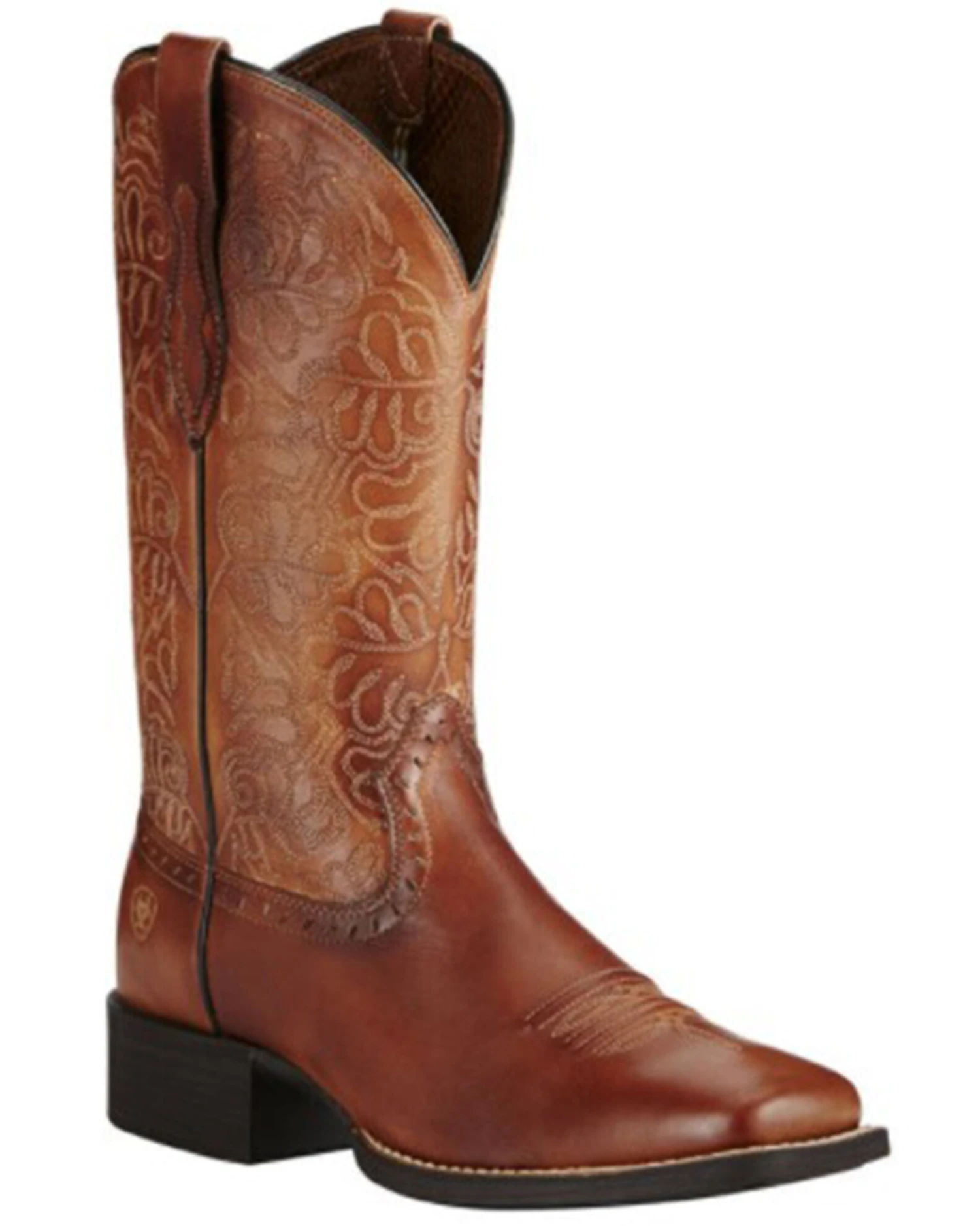 Ariat Women's Rich Brown Round Up Remuda Western Boots - Square Toe 3 Ariat Women's Rich Brown Round Up Remuda Western Boots - Square Toe