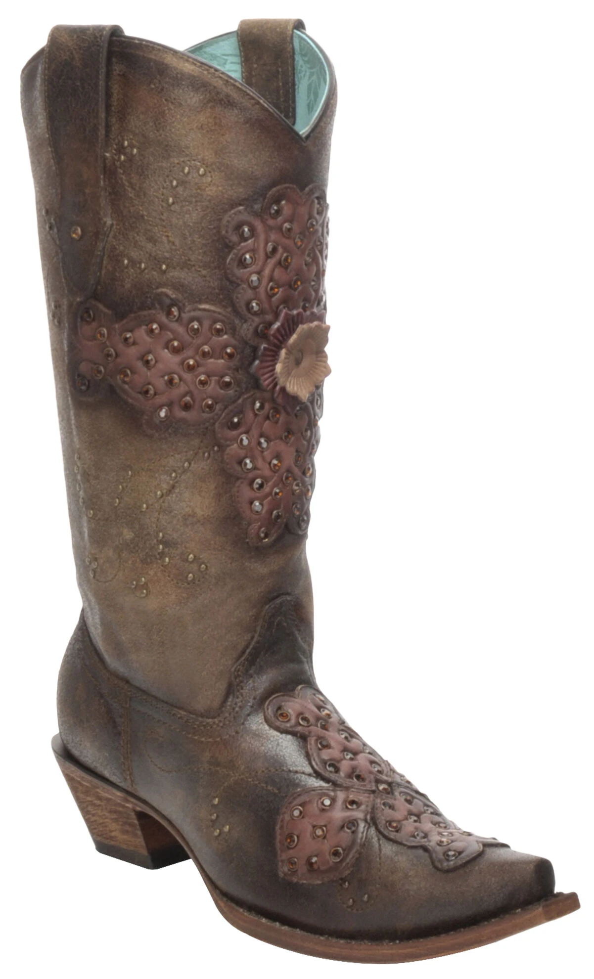 Corral Women's Rose Laser-Cut Western Boots - Snip Toe 3 Corral Women's Rose Laser-Cut Western Boots - Snip Toe