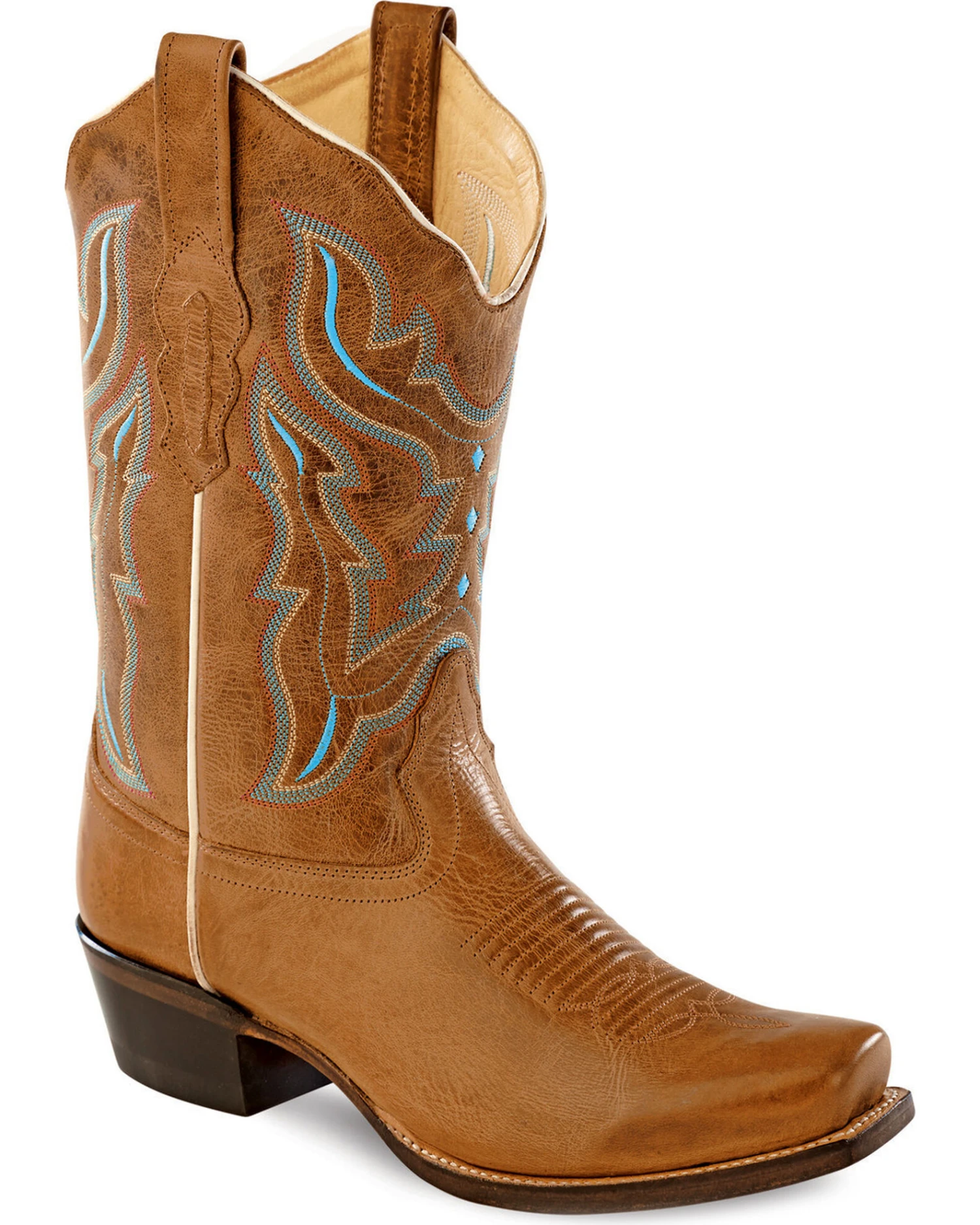 Old West Women's Embroidered Western Fashion Boots - Square Toe 3 Old West Women's Embroidered Western Fashion Boots - Square Toe