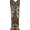 Corral Women's Studded Floral Embroidery Western Boots - Square Toe