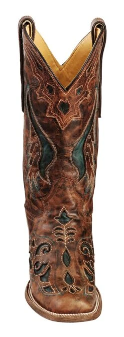 Corral Women's Inlay Western Boots - Square Toe 14 Corral Women's Inlay Western Boots - Square Toe -Western Cowboy Equipment Store 045U70 38 FT