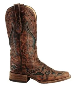 Corral Women's Inlay Western Boots - Square Toe 11 Corral Women's Inlay Western Boots - Square Toe -Western Cowboy Equipment Store 045U70 38 RT