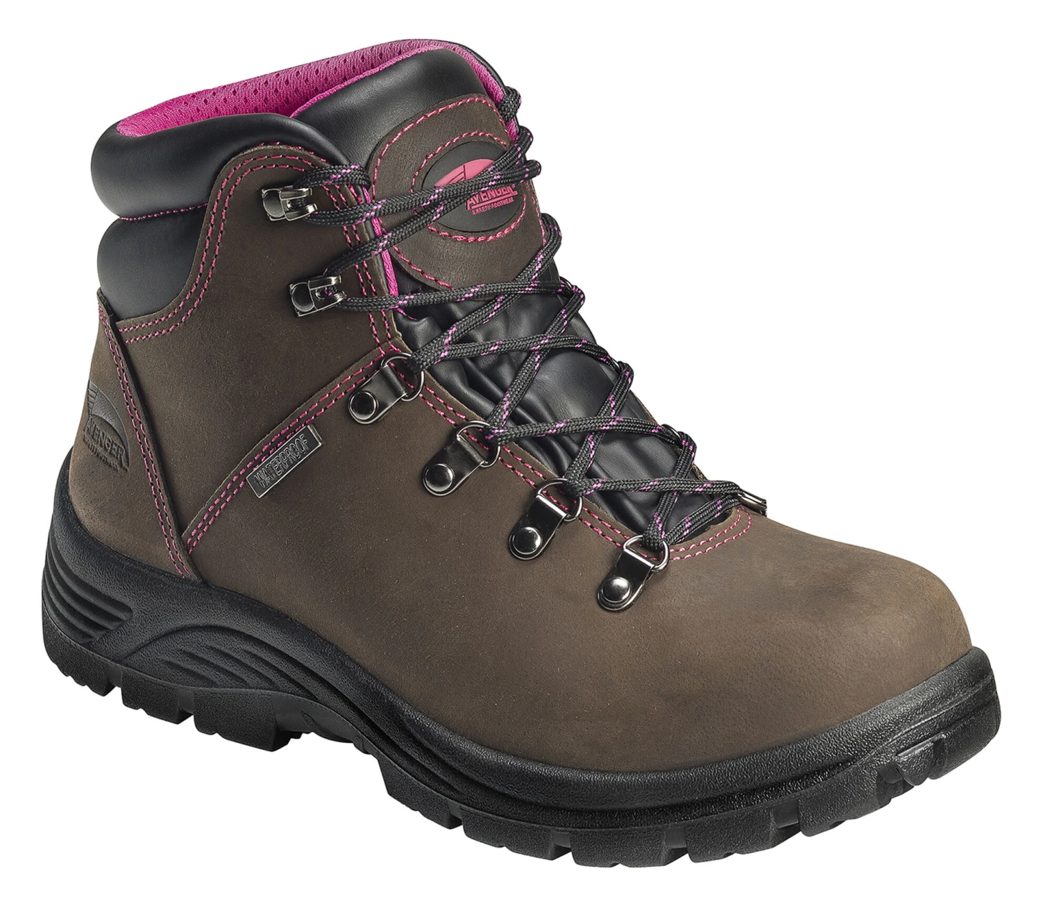Avenger Women's Waterproof Lace-Up Hiking Boots - Steel Toe 3 Avenger Women's Waterproof Lace-Up Hiking Boots - Steel Toe