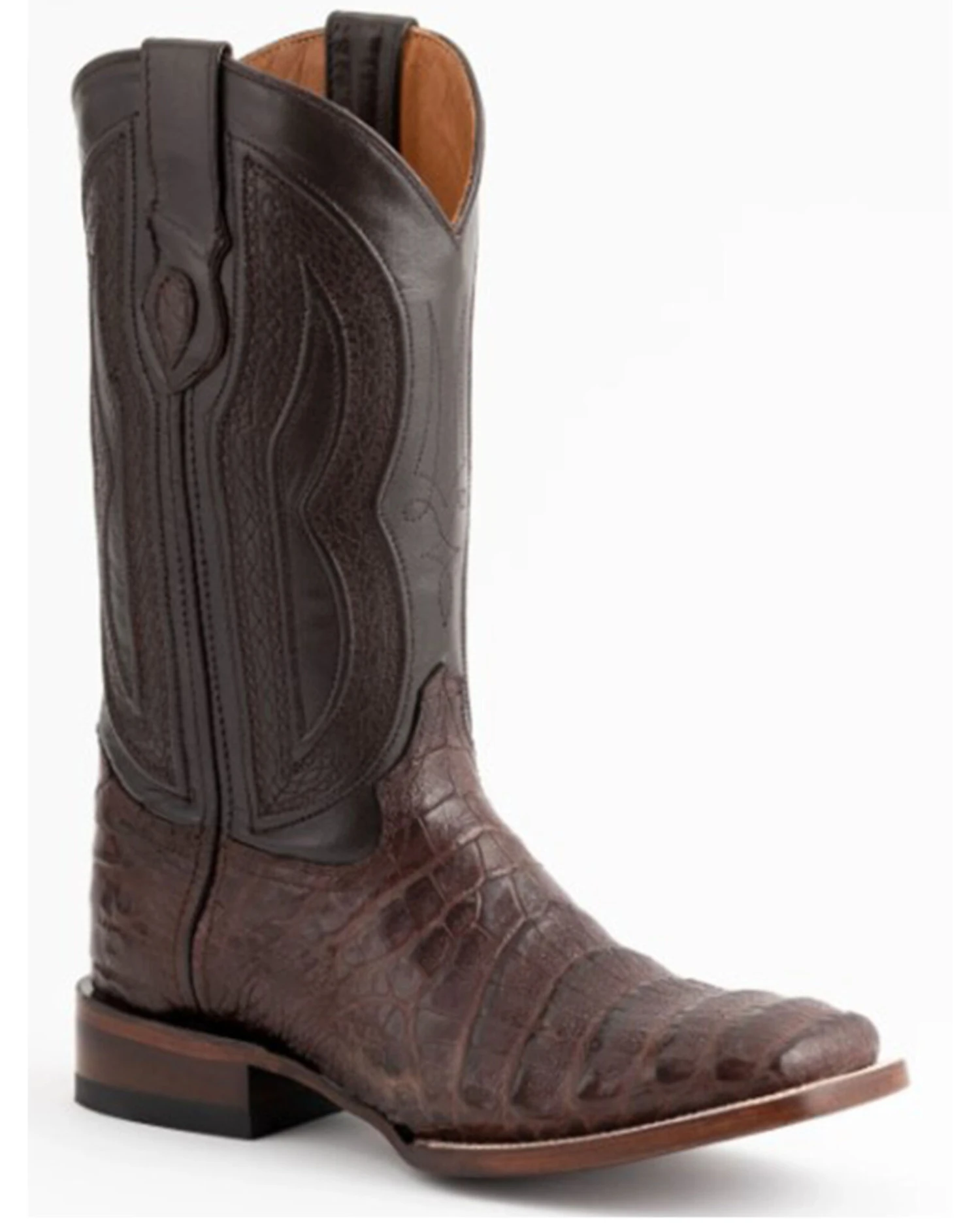 Ferrini Men's Caiman Belly Western Boots - Broad Square Toe 7 Ferrini Men's Caiman Belly Western Boots - Broad Square Toe - Image 5