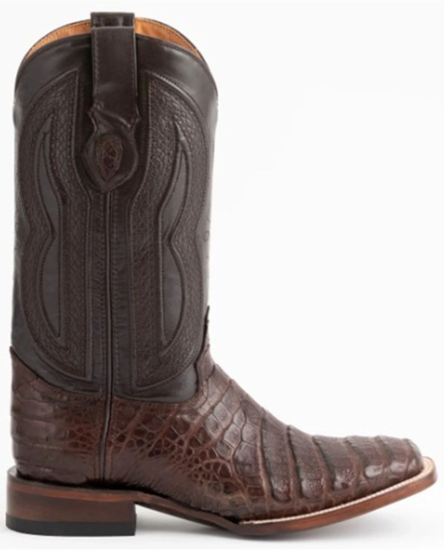 Ferrini Men's Caiman Belly Western Boots - Broad Square Toe 5 Ferrini Men's Caiman Belly Western Boots - Broad Square Toe - Image 3