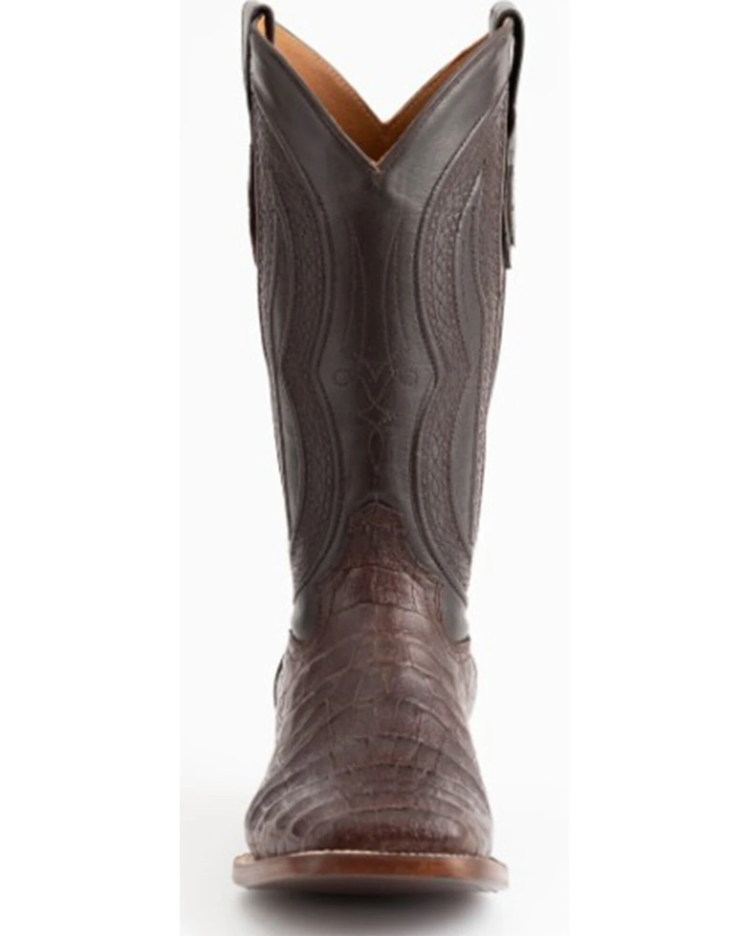 Ferrini Men's Caiman Belly Western Boots - Broad Square Toe 9 Ferrini Men's Caiman Belly Western Boots - Broad Square Toe - Image 7