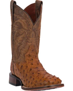 Dan Post Men's Alamosa Full Quill Ostrich Western Boots - Broad Square Toe