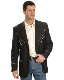 Scully Men's Black Retro Western Jacket
