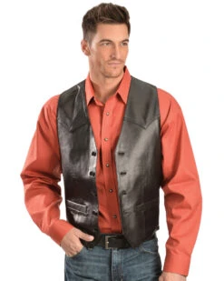 Scully Lamb Leather Vest - Big 8 Scully Lamb Leather Vest - Big -Western Cowboy Equipment Store 082702 89 P1