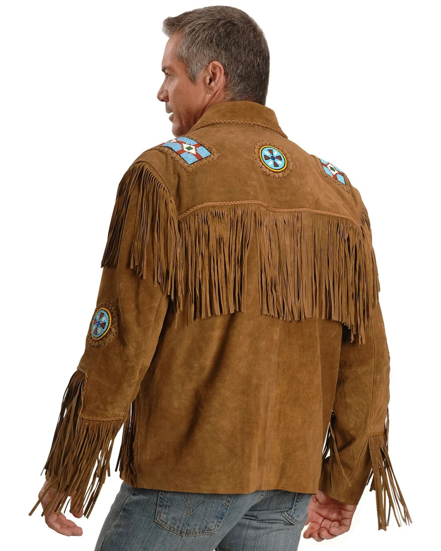 Liberty Wear Eagle Bead Fringed Suede Leather Jacket 4 Liberty Wear Eagle Bead Fringed Suede Leather Jacket - Image 2
