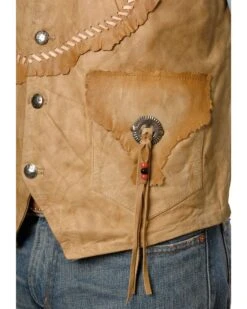 Kobler Raw Edge Leather Vest -Western Cowboy Equipment Store 082902 19 D1