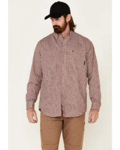Ariat Men's FR Check Plaid Print Long Sleeve Button Down Work Shirt 9 Ariat Men's FR Check Plaid Print Long Sleeve Button Down Work Shirt -Western Cowboy Equipment Store 086U74 71 P1
