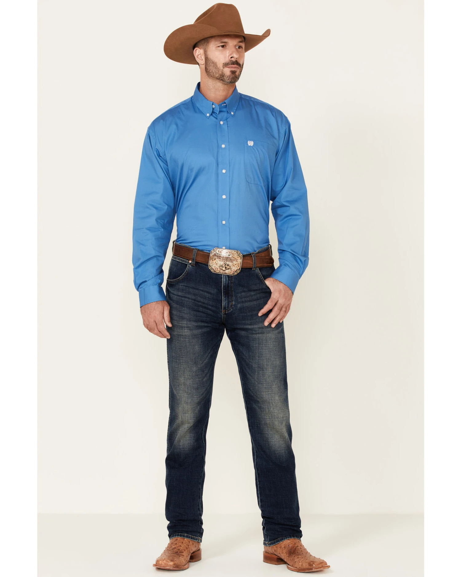 Cinch Men's Solid Long Sleeve Button-Down Western Shirt 4 Cinch Men's Solid Long Sleeve Button-Down Western Shirt - Image 2