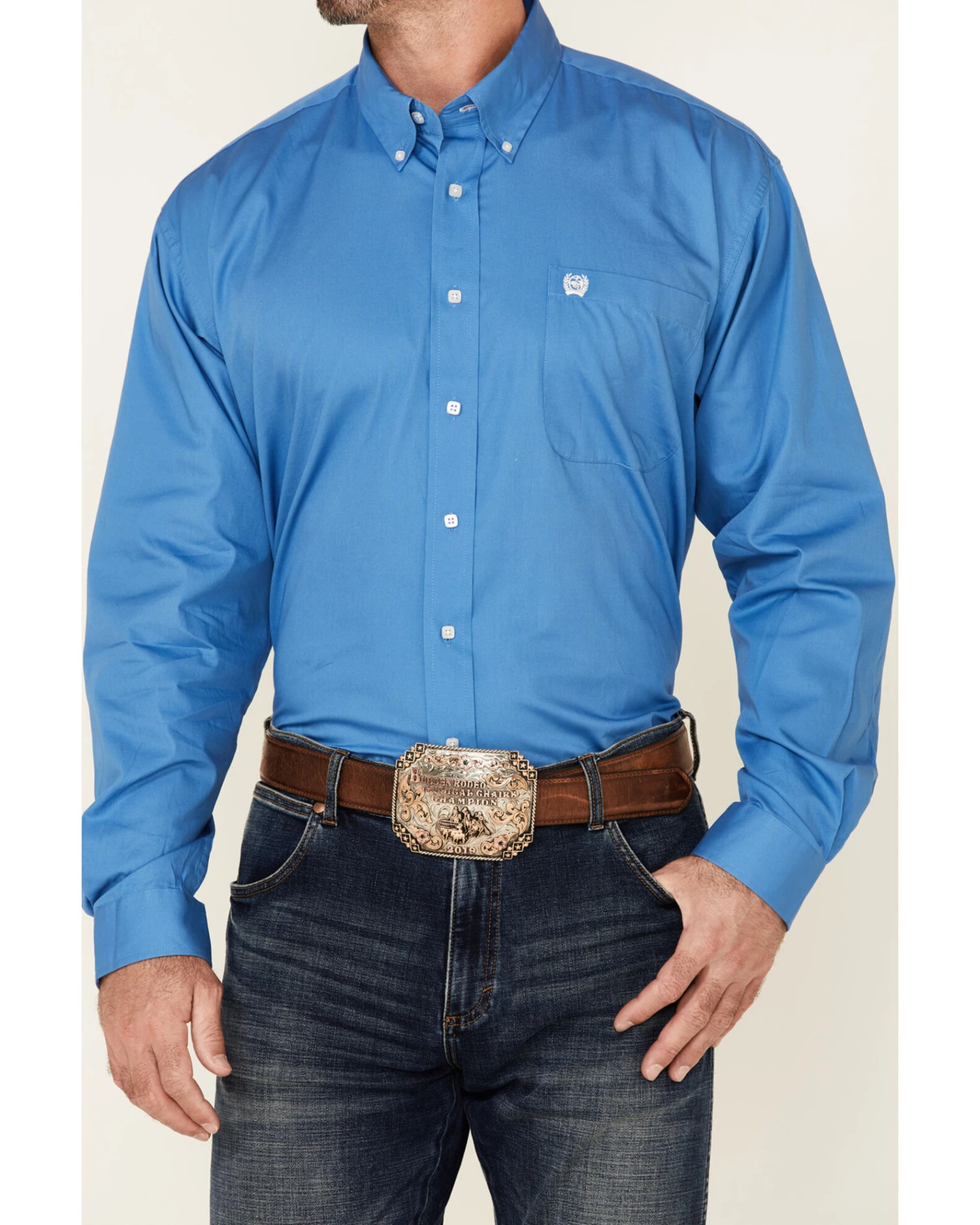 Cinch Men's Solid Long Sleeve Button-Down Western Shirt 3 Cinch Men's Solid Long Sleeve Button-Down Western Shirt