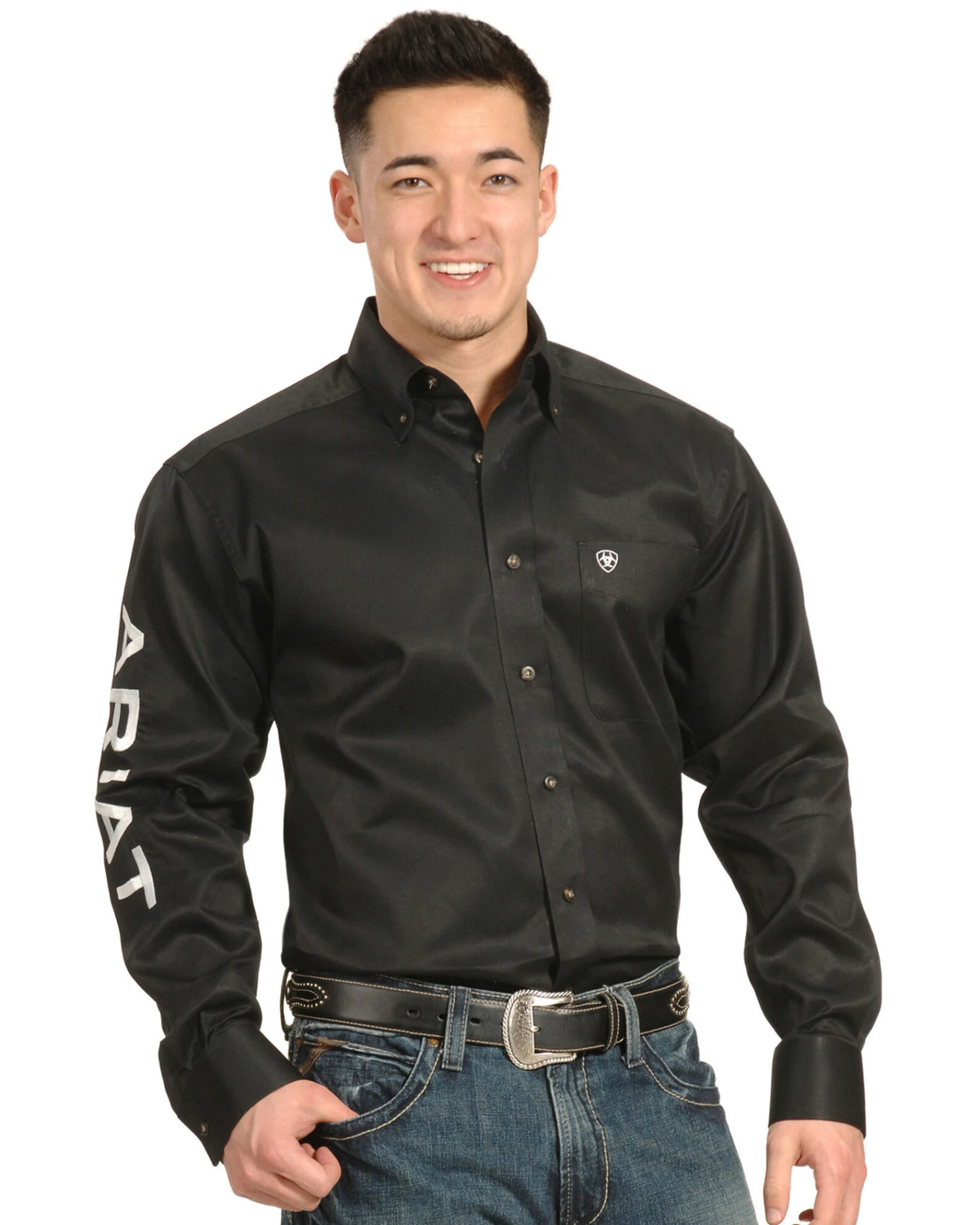 Ariat Men's Long Sleeve Logo Long Sleeve Western Shirt 3 Ariat Men's Long Sleeve Logo Long Sleeve Western Shirt