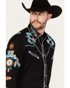 Scully Men's Phoenix Embroidered Retro Long Sleeve Western Shirt 9 Scully Men's Phoenix Embroidered Retro Long Sleeve Western Shirt -Western Cowboy Equipment Store 0927J7 89 P2