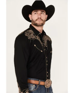 Scully Men's Embroidered Scroll Long Sleeve Snap Western Shirt 13 Scully Men's Embroidered Scroll Long Sleeve Snap Western Shirt -Western Cowboy Equipment Store 0927J8 89 P2