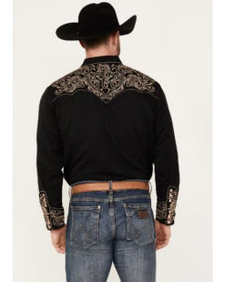 Scully Men's Embroidered Scroll Long Sleeve Snap Western Shirt 11 Scully Men's Embroidered Scroll Long Sleeve Snap Western Shirt -Western Cowboy Equipment Store 0927J8 89 P4