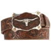 Justin Men's Longhorn Buckle Leather Belt - Reg. & Big 1 Justin Men's Longhorn Buckle Leather Belt - Reg. & Big -Western Cowboy Equipment Store 120241 22 P1