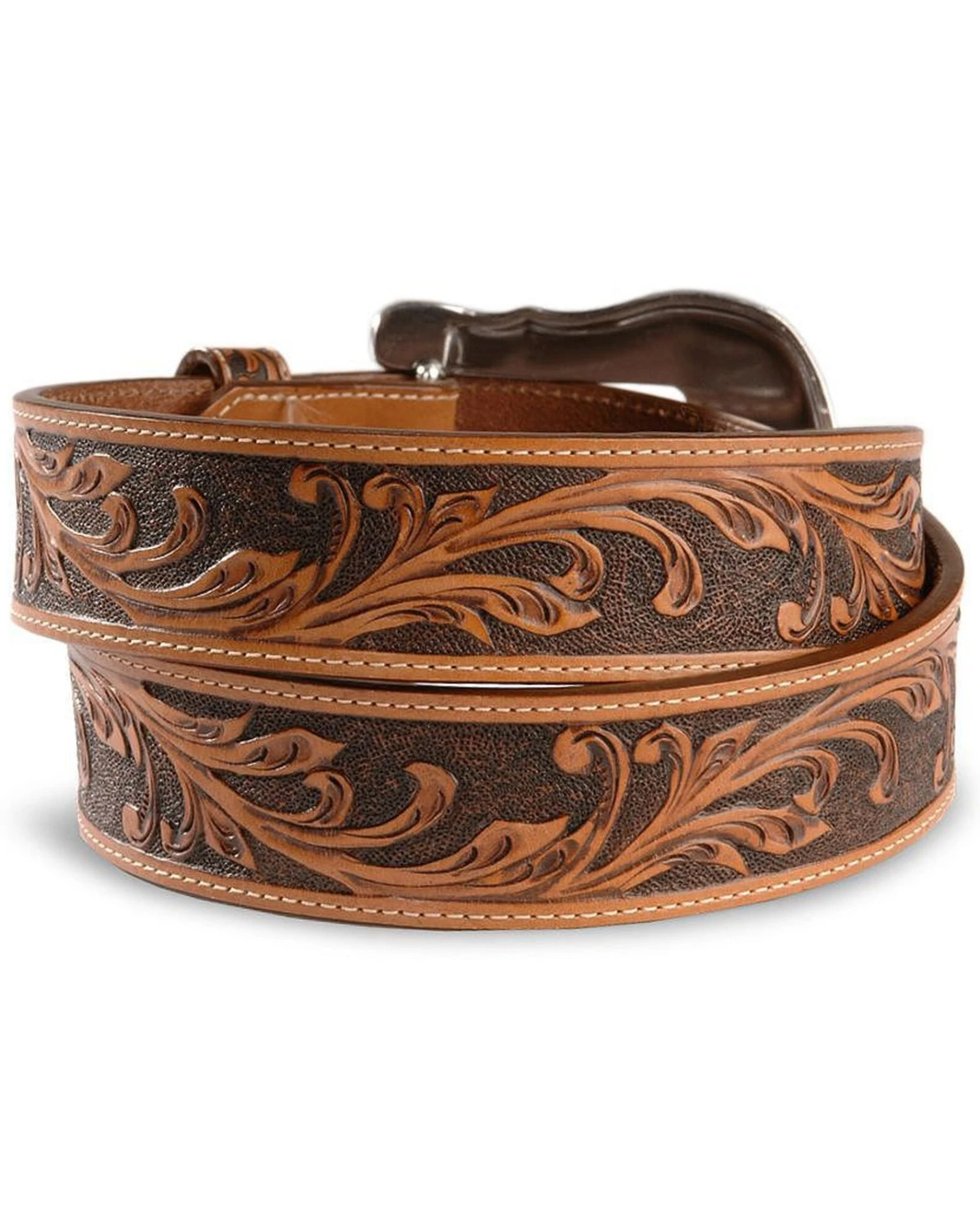 Tony Lama Men's Western Ride Leather Belt - Reg & Big 3 Tony Lama Men's Western Ride Leather Belt - Reg & Big