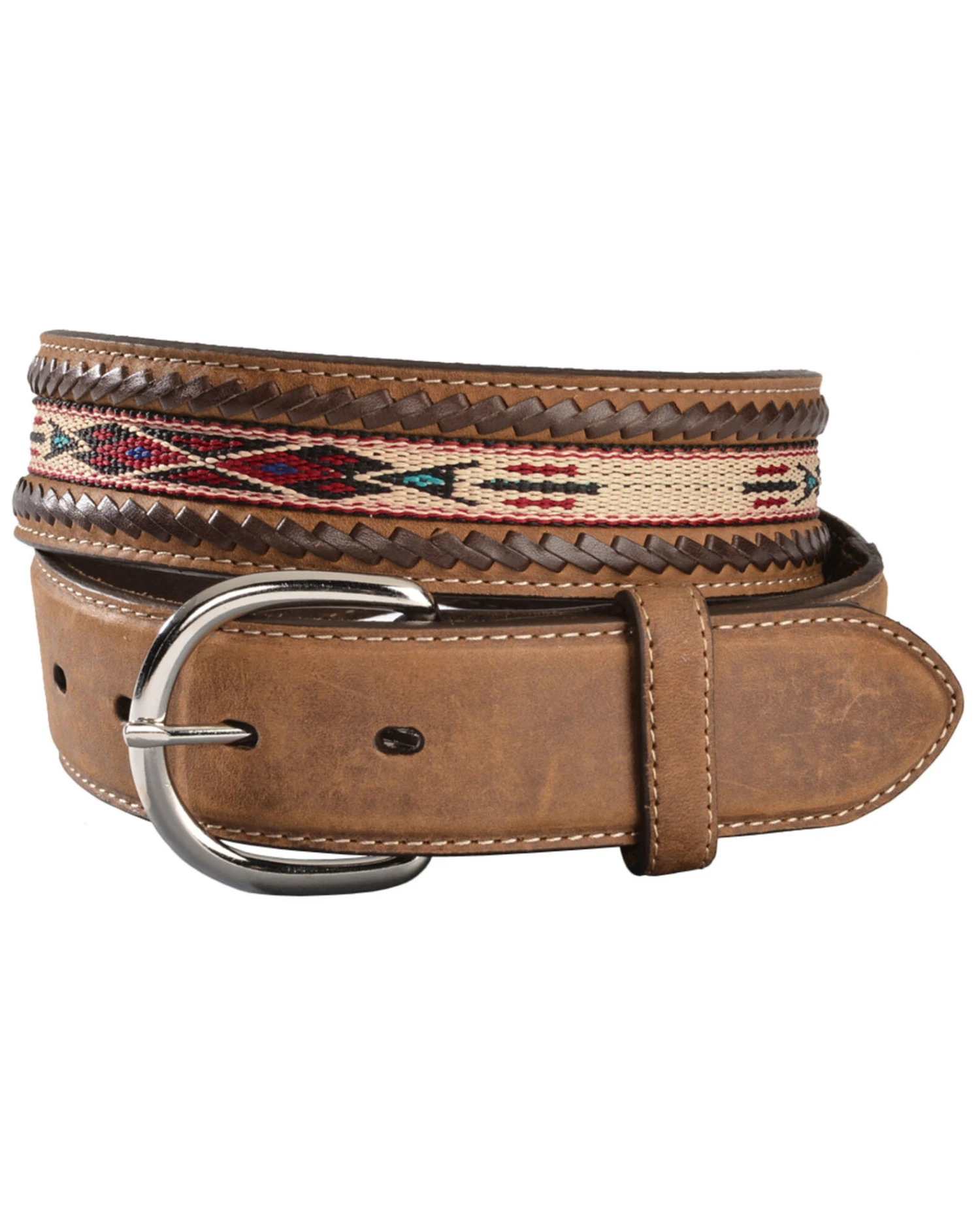 Tony Lama Men's Woven Leather Lace Belt 3 Tony Lama Men's Woven Leather Lace Belt