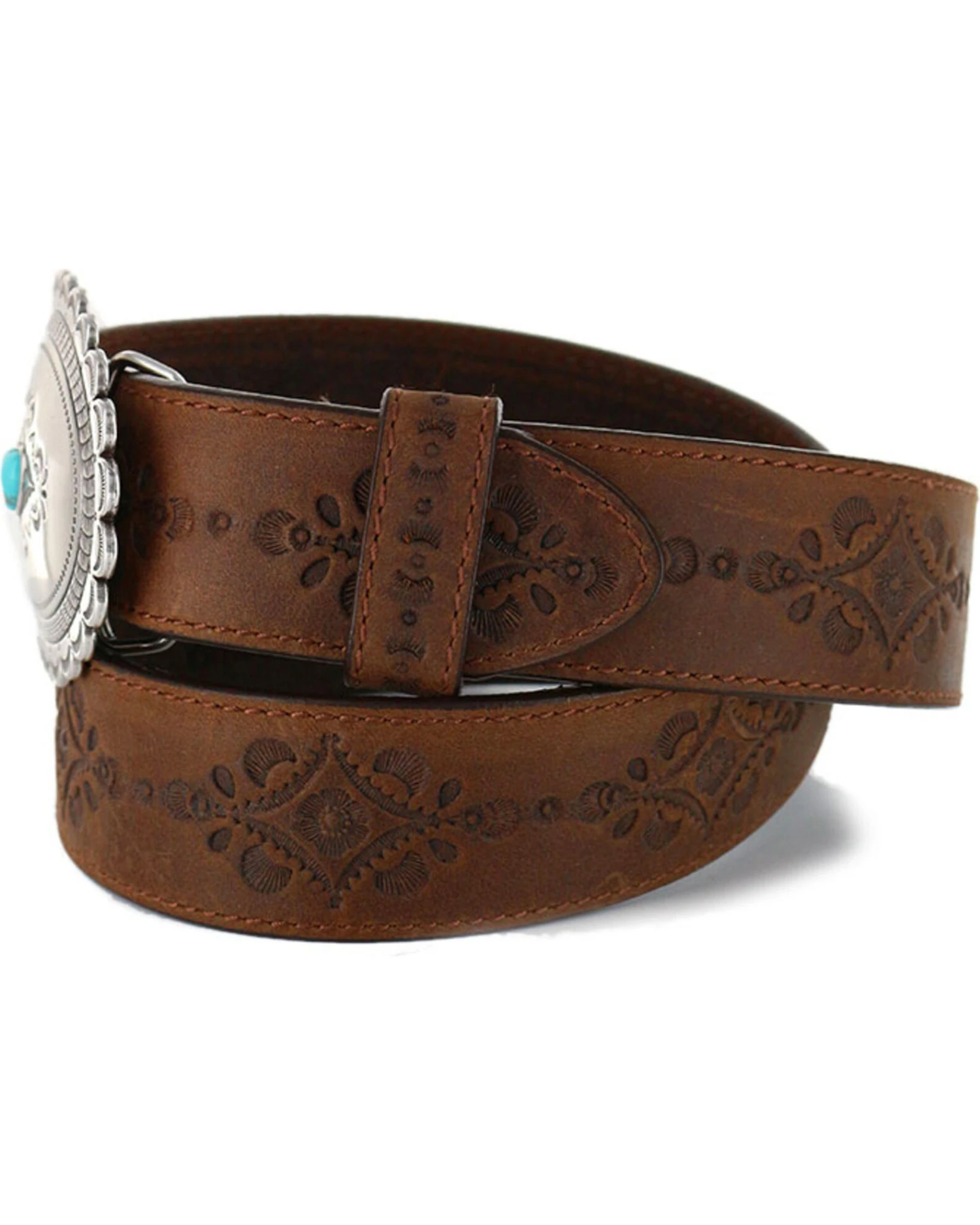 Justin Women's Navajo Heart Leather Belt 4 Justin Women's Navajo Heart Leather Belt - Image 2