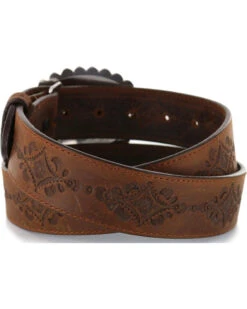 Justin Women's Navajo Heart Leather Belt