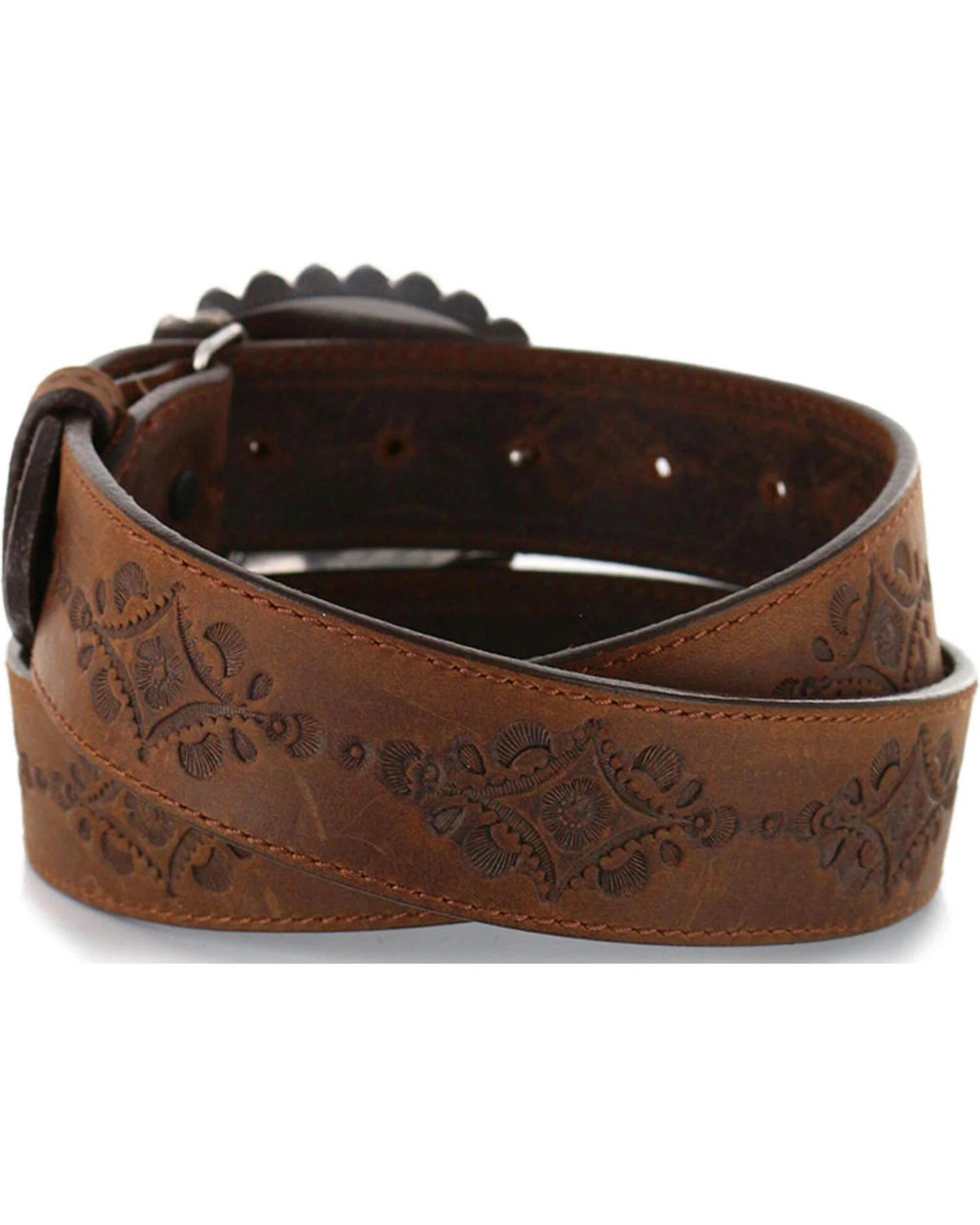 Justin Women's Navajo Heart Leather Belt 3 Justin Women's Navajo Heart Leather Belt