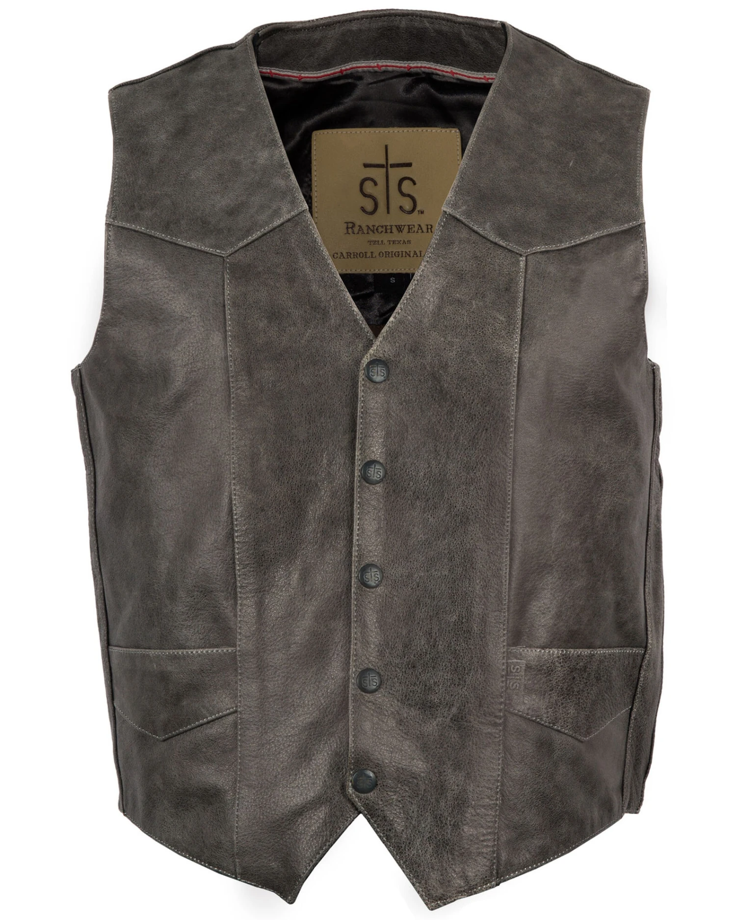 STS Ranchwear Men's Antique Leather Chisum Vest 3 STS Ranchwear Men's Antique Leather Chisum Vest