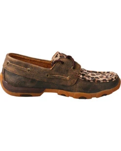 Twisted X Women's Cheetah Print Driving Moccasins - Moc Toe