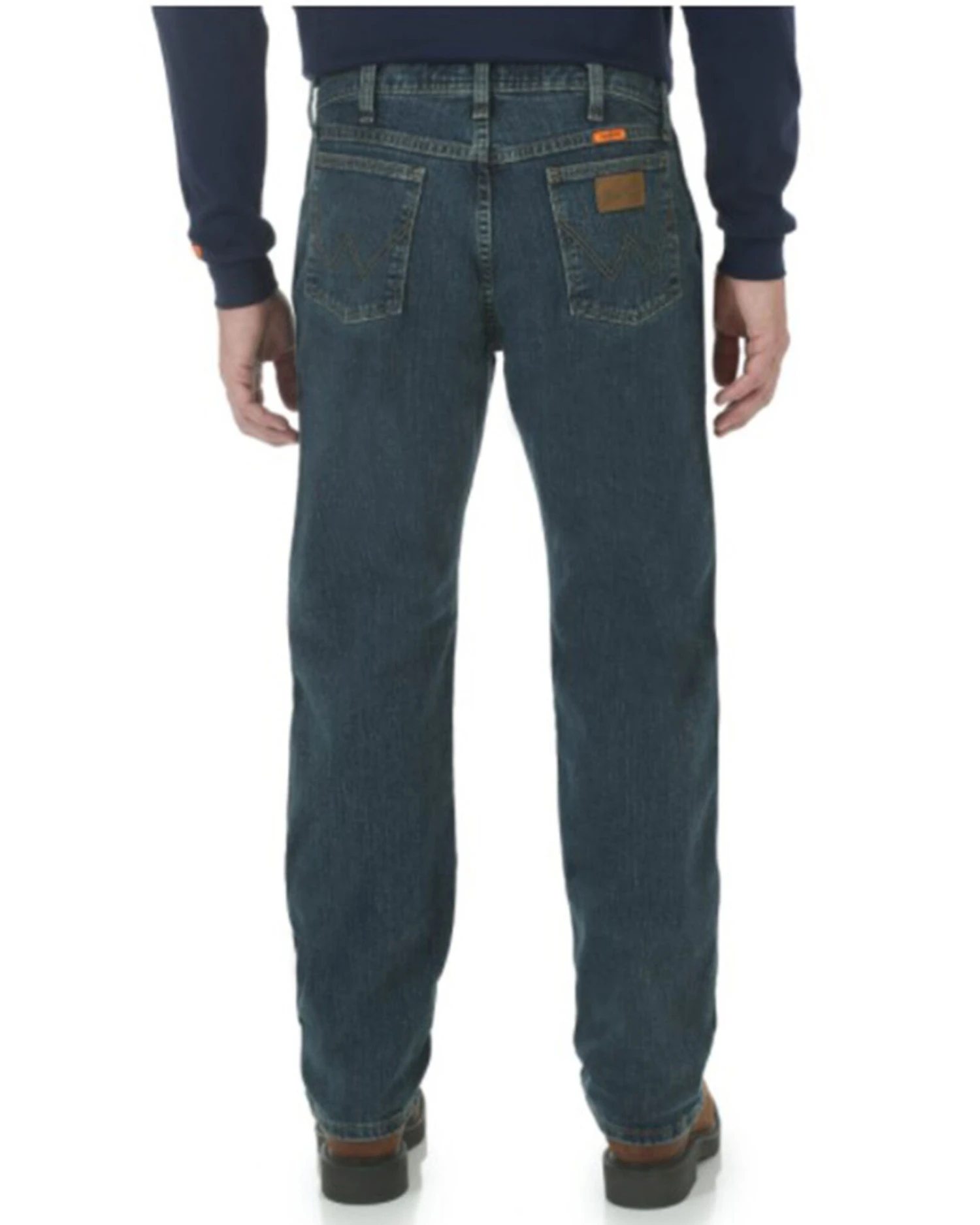Wrangler Men's Medium Wash Regular Fit Work Jeans 3 Wrangler Men's Medium Wash Regular Fit Work Jeans