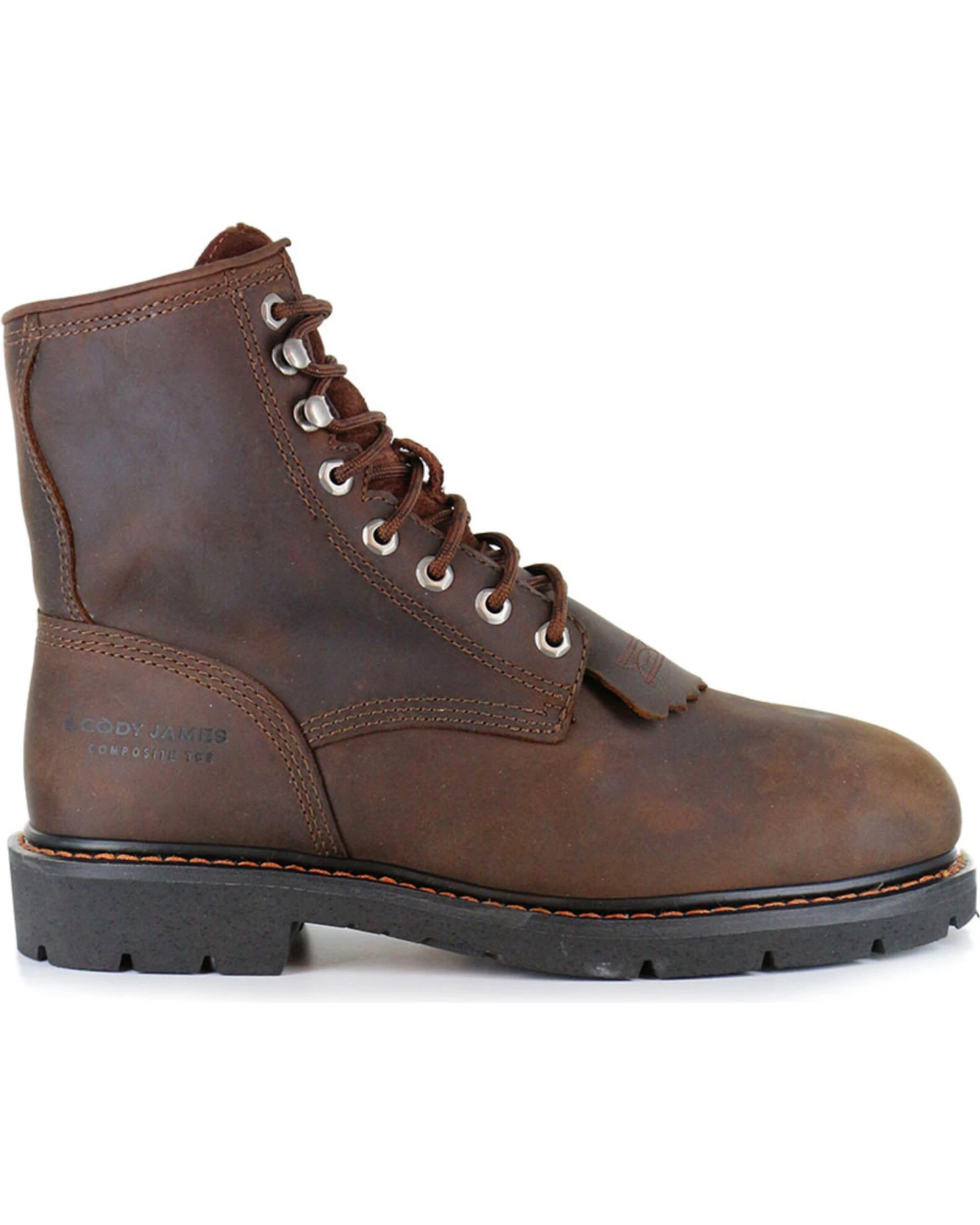 Cody James Men's 8" Lace-Up Kiltie - Composite Toe 3 Cody James Men's 8" Lace-Up Kiltie - Composite Toe