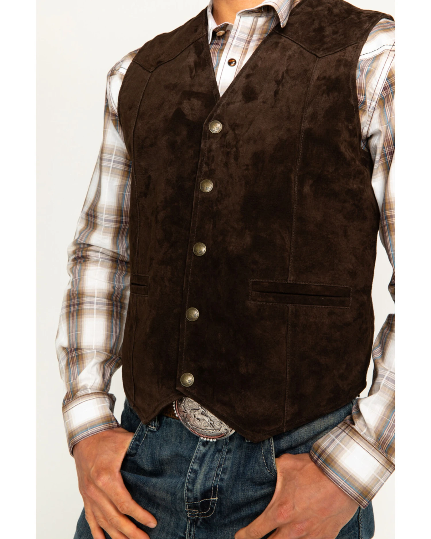 Cody James Men's Wild Boar Suede Vest 4 Cody James Men's Wild Boar Suede Vest - Image 2