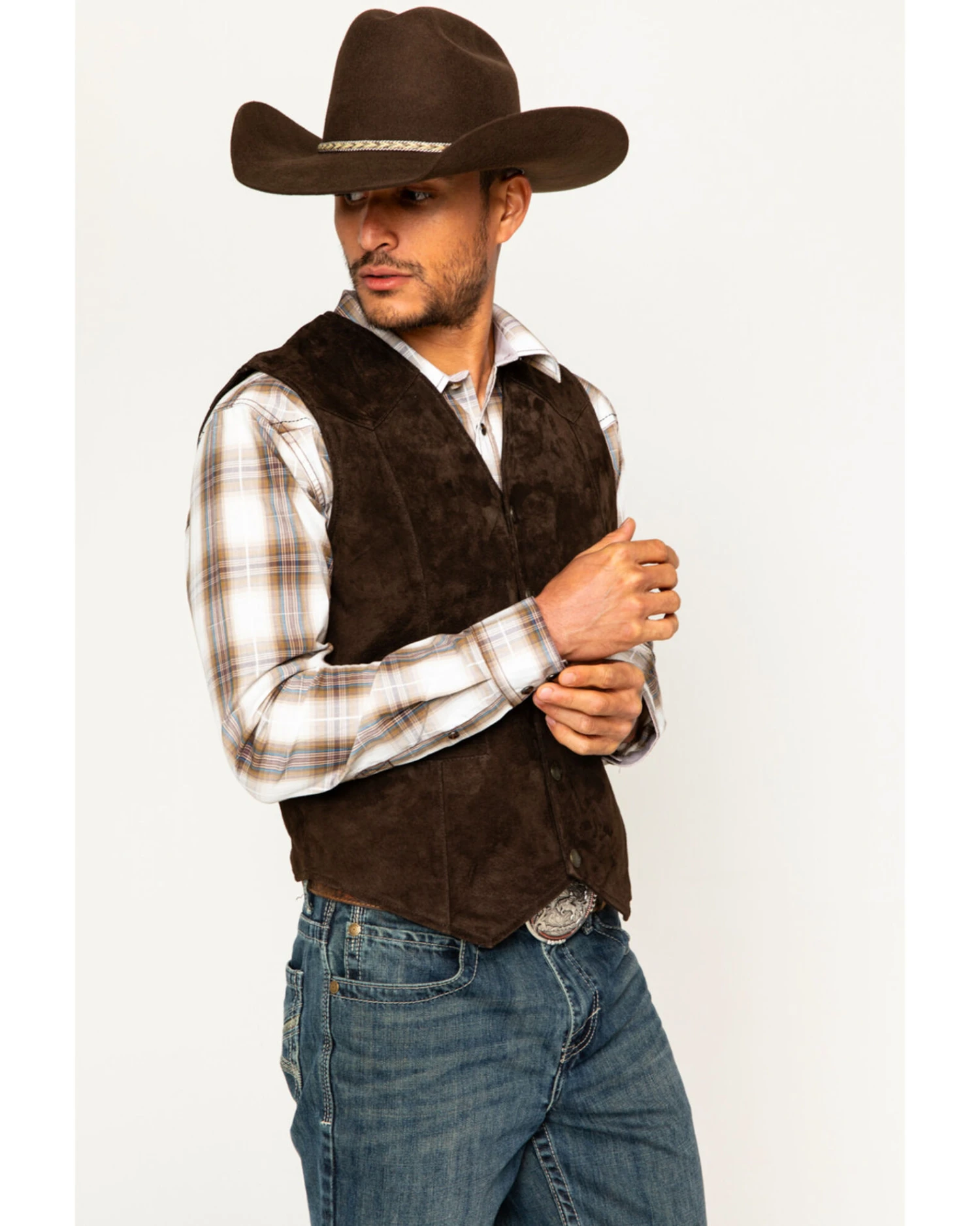 Cody James Men's Wild Boar Suede Vest 3 Cody James Men's Wild Boar Suede Vest