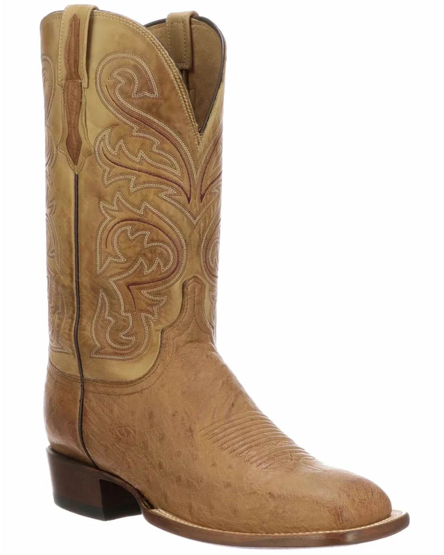 Lucchese Men's Handmade Lance Smooth Ostrich Boots - Square Toe 4 Lucchese Men's Handmade Lance Smooth Ostrich Boots - Square Toe - Image 2