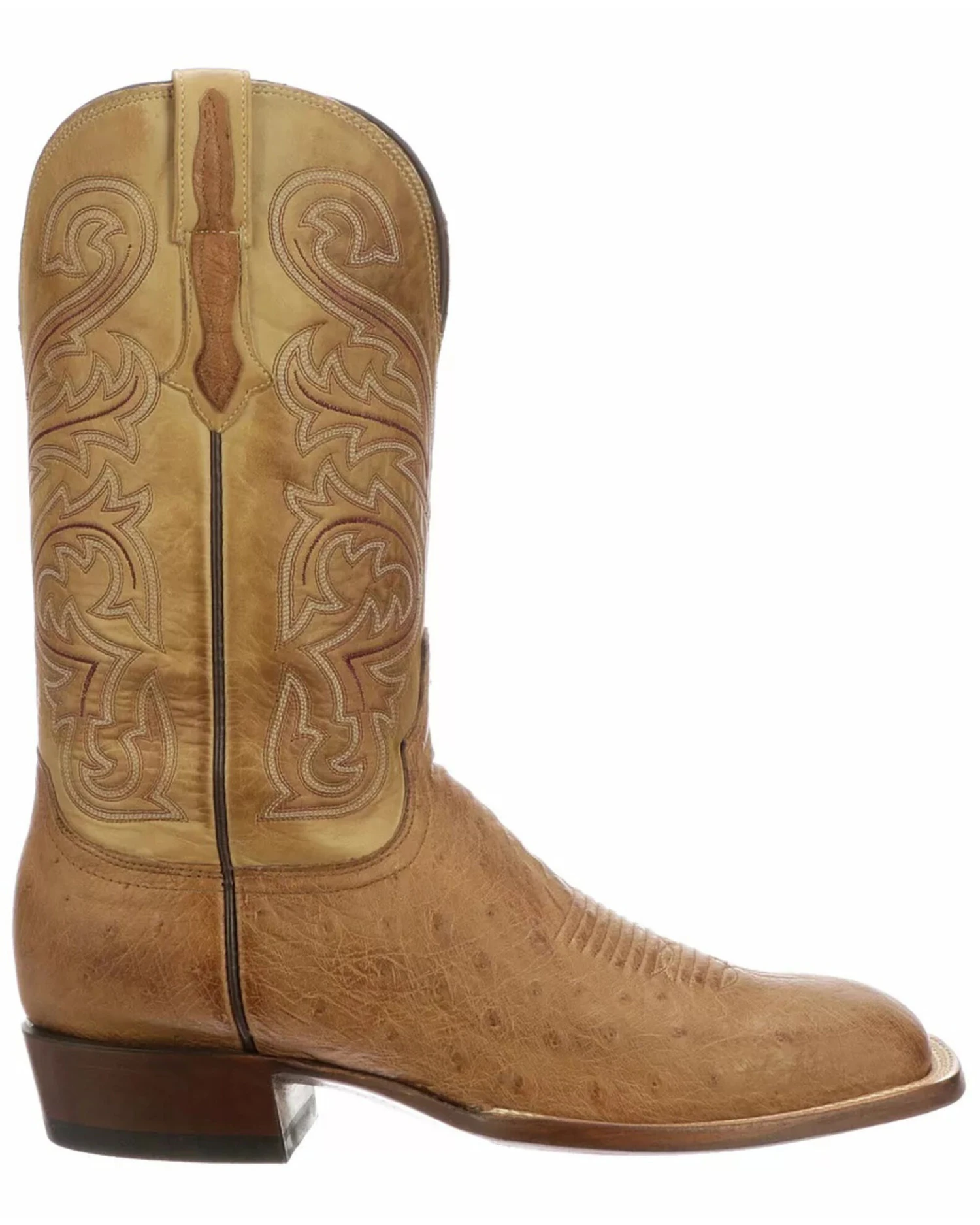 Lucchese Men's Handmade Lance Smooth Ostrich Boots - Square Toe 3 Lucchese Men's Handmade Lance Smooth Ostrich Boots - Square Toe