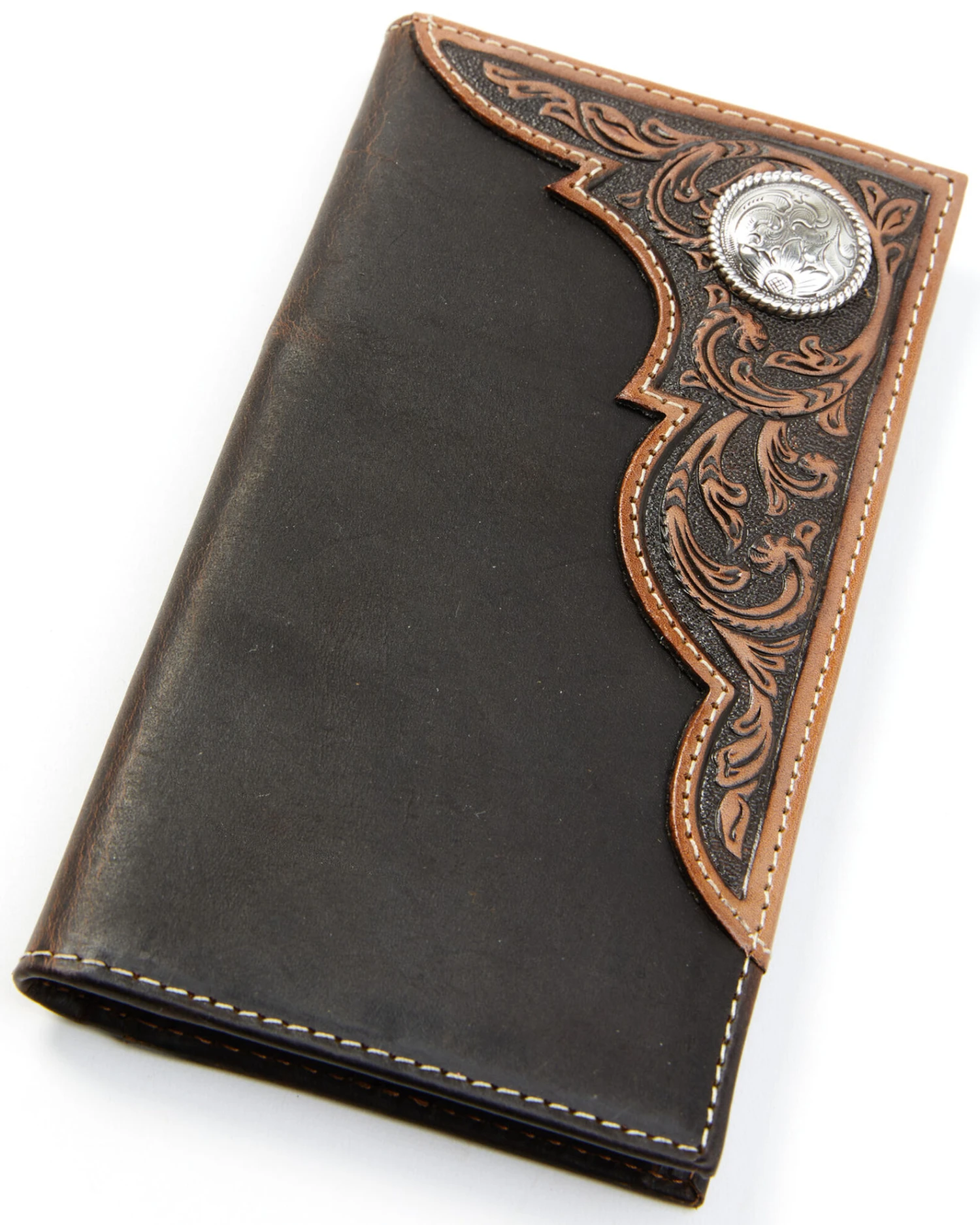 Ariat Men's Embossed Overlay Rodeo Wallet 3 Ariat Men's Embossed Overlay Rodeo Wallet