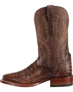El Dorado Men's Handmade Caiman Belly Stockman Boots - Broad Square Toe