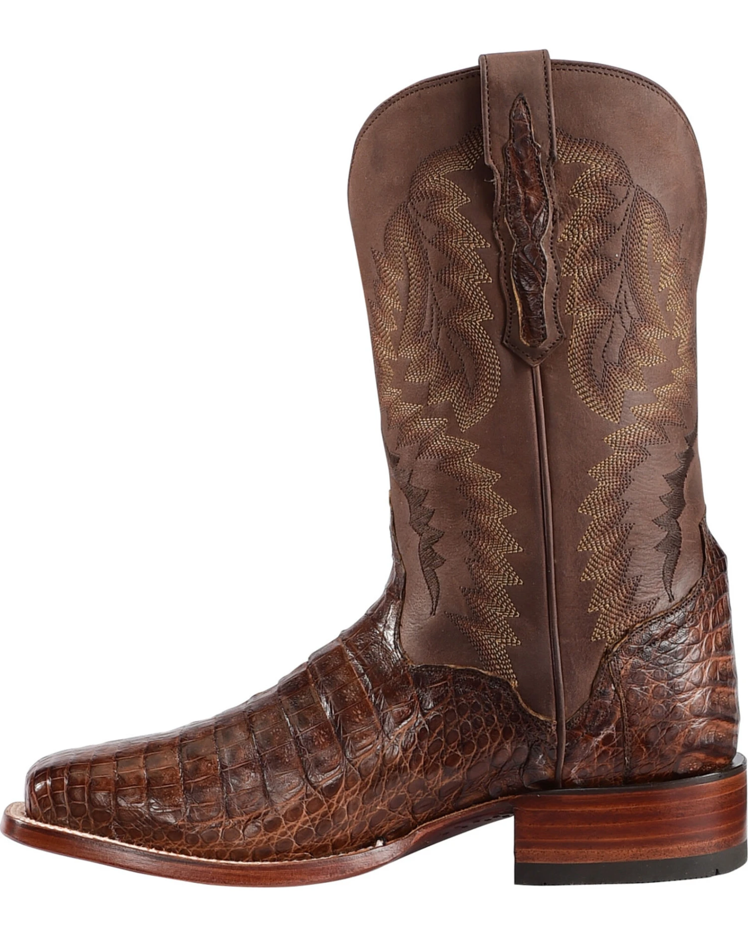 El Dorado Men's Handmade Caiman Belly Stockman Boots - Broad Square Toe 3 El Dorado Men's Handmade Caiman Belly Stockman Boots - Broad Square Toe
