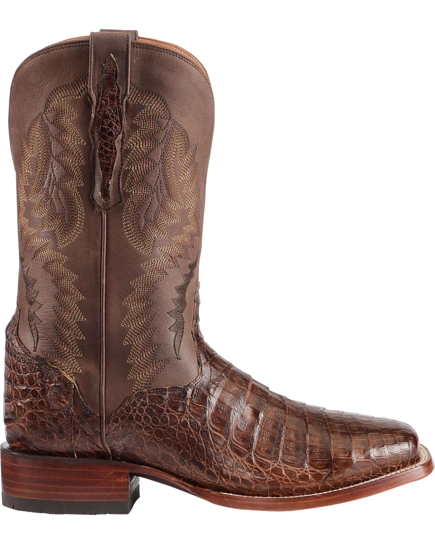 El Dorado Men's Handmade Caiman Belly Stockman Boots - Broad Square Toe 7 El Dorado Men's Handmade Caiman Belly Stockman Boots - Broad Square Toe - Image 5