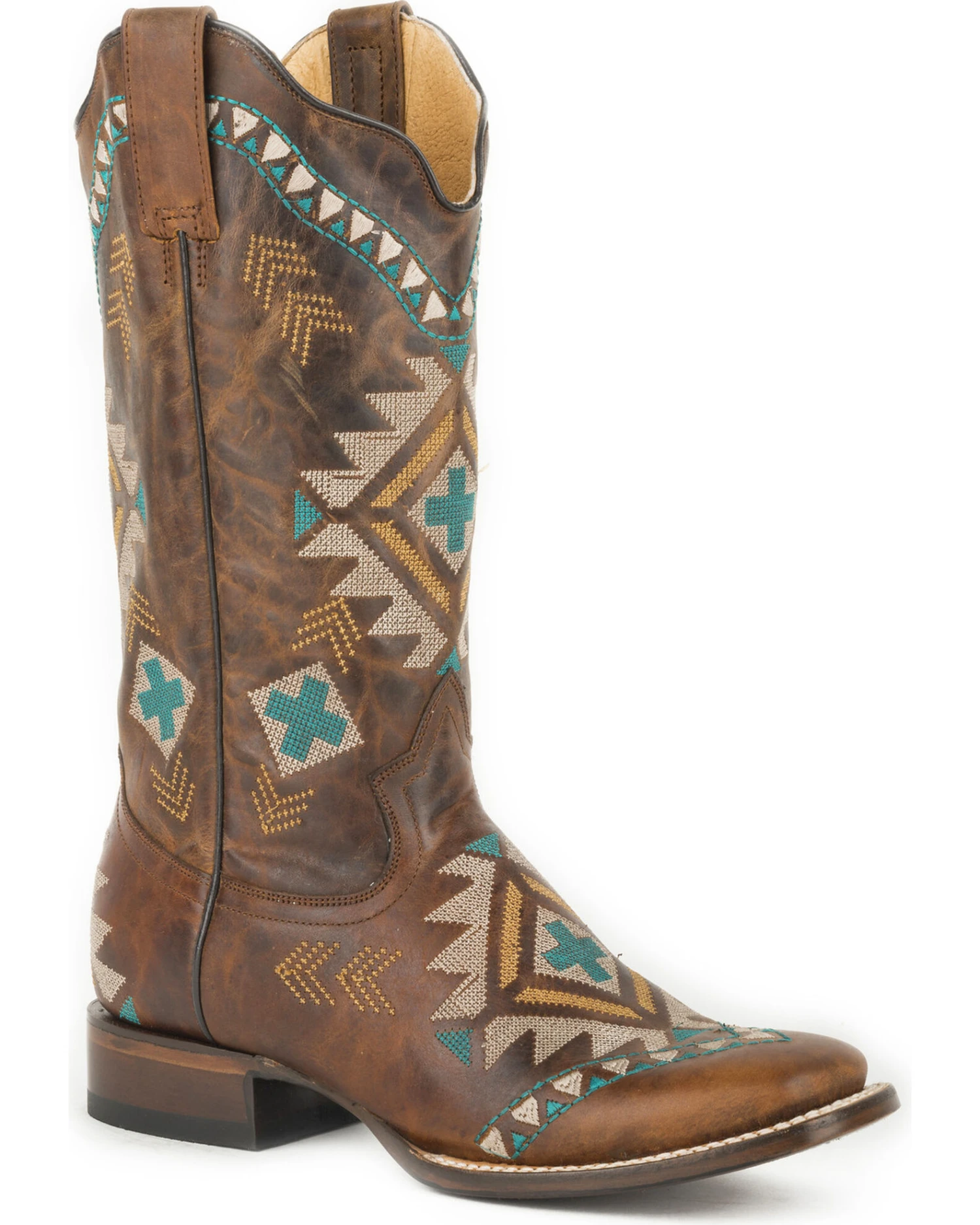 Roper Women's Tan Mai Western Boots - Square Toe 3 Roper Women's Tan Mai Western Boots - Square Toe