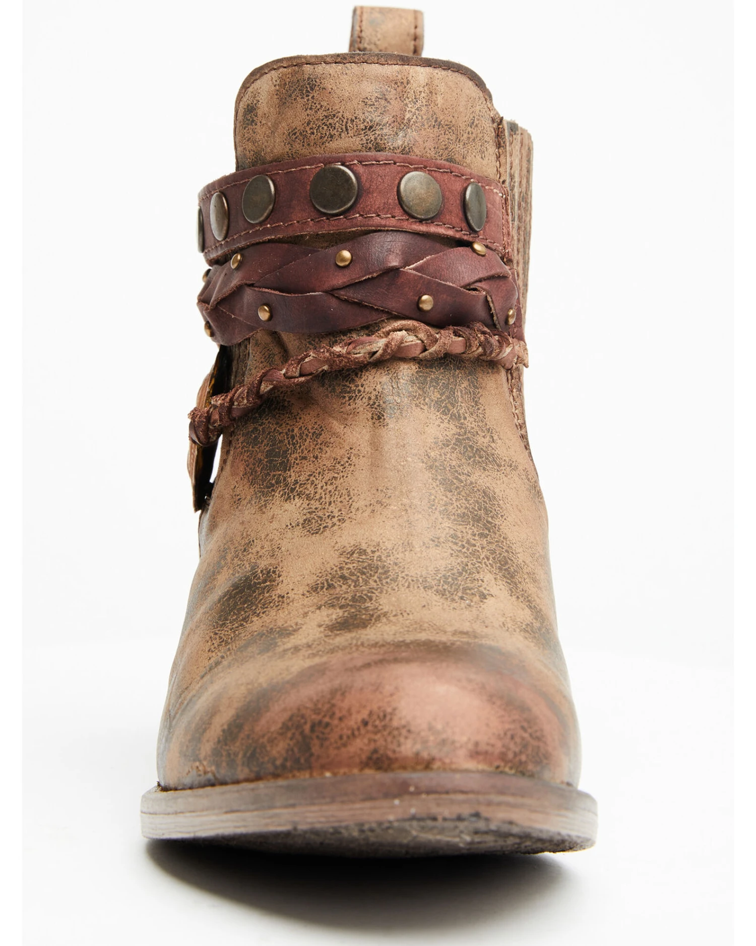 Circle G Women's Harness & Studs Booties - Round Toe 4 Circle G Women's Harness & Studs Booties - Round Toe - Image 2