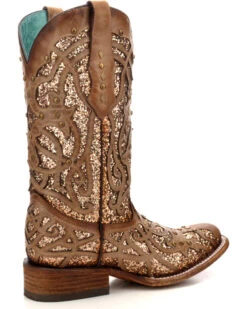Corral Women's Orix Glitter Inlay & Studded Western Boots - Square Toe 11 Corral Women's Orix Glitter Inlay & Studded Western Boots - Square Toe -Western Cowboy Equipment Store 2000229513 200 D2