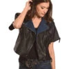 Tractr Women's Short Sleeve Leather Jacket 2 Tractr Women's Short Sleeve Leather Jacket -Western Cowboy Equipment Store 2000254528 001 D1