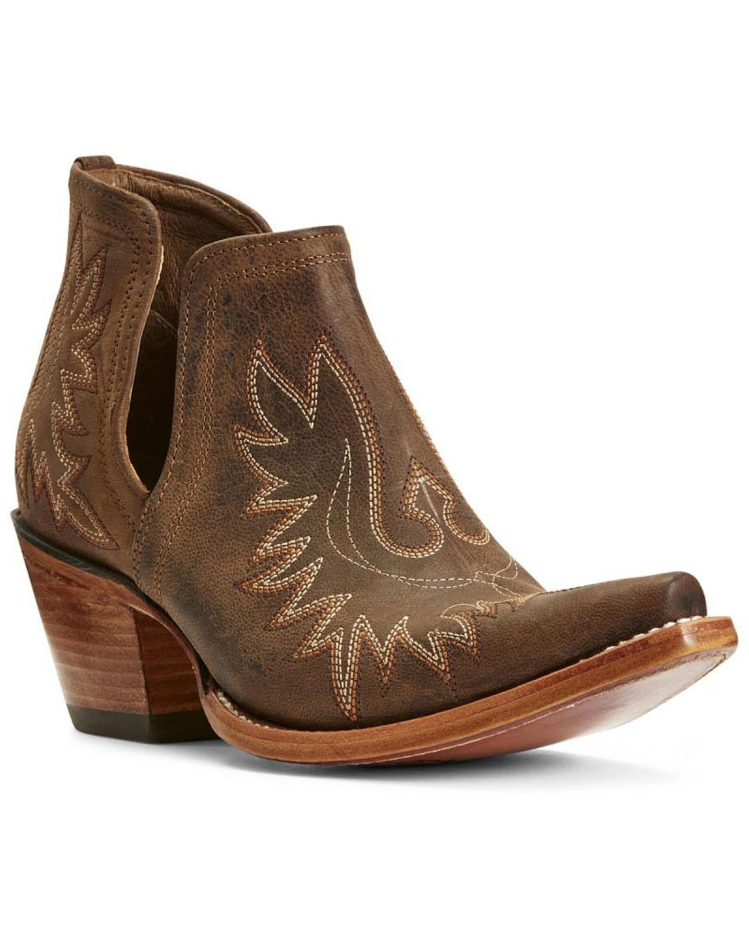 Ariat Women's Dixon Weathered Western Booties - Snip Toe 4 Ariat Women's Dixon Weathered Western Booties - Snip Toe - Image 2