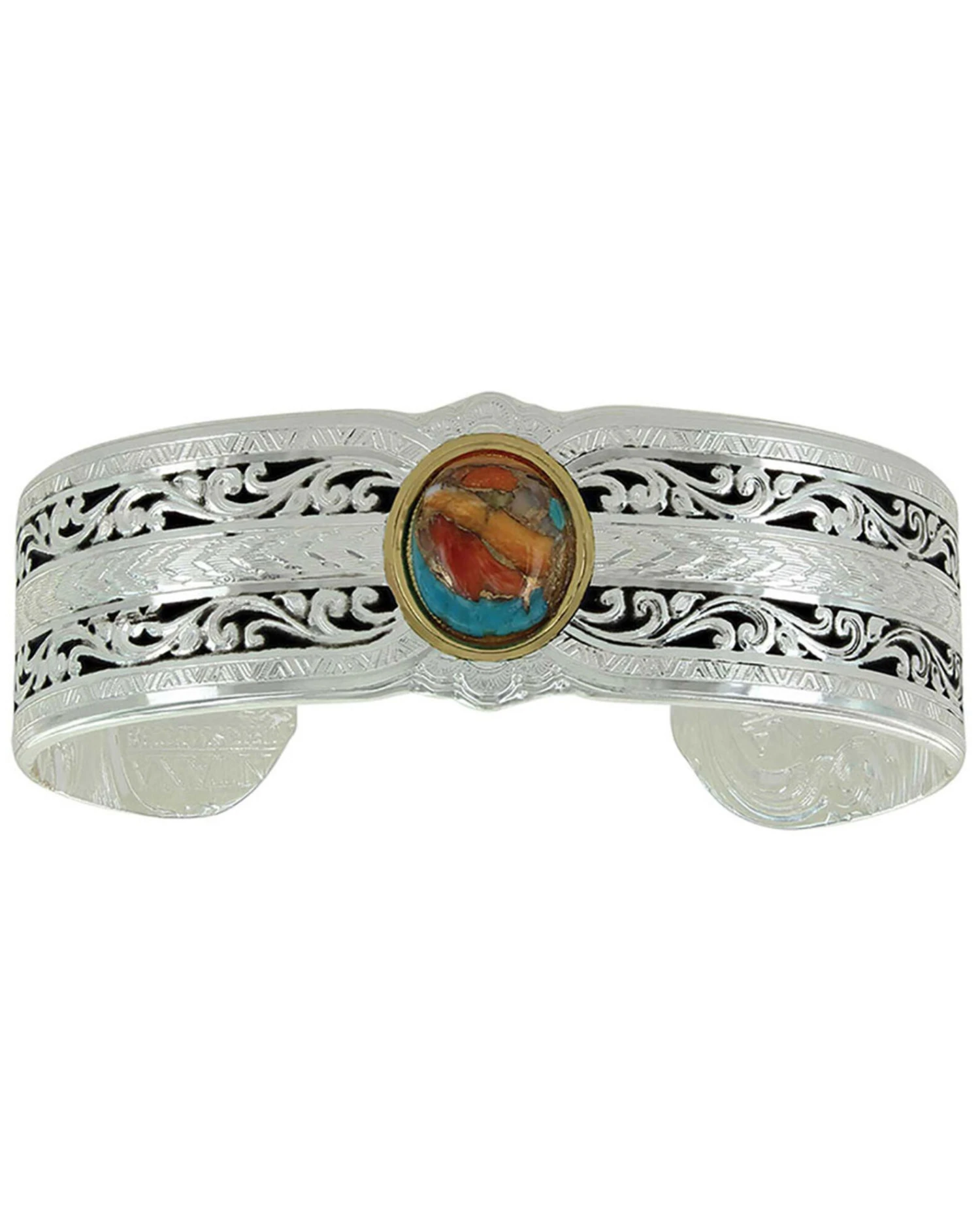 Montana Silversmiths Women's Sweet Memories Mountain Glacier Turquoise Cuff Bracelet 4 Montana Silversmiths Women's Sweet Memories Mountain Glacier Turquoise Cuff Bracelet - Image 2