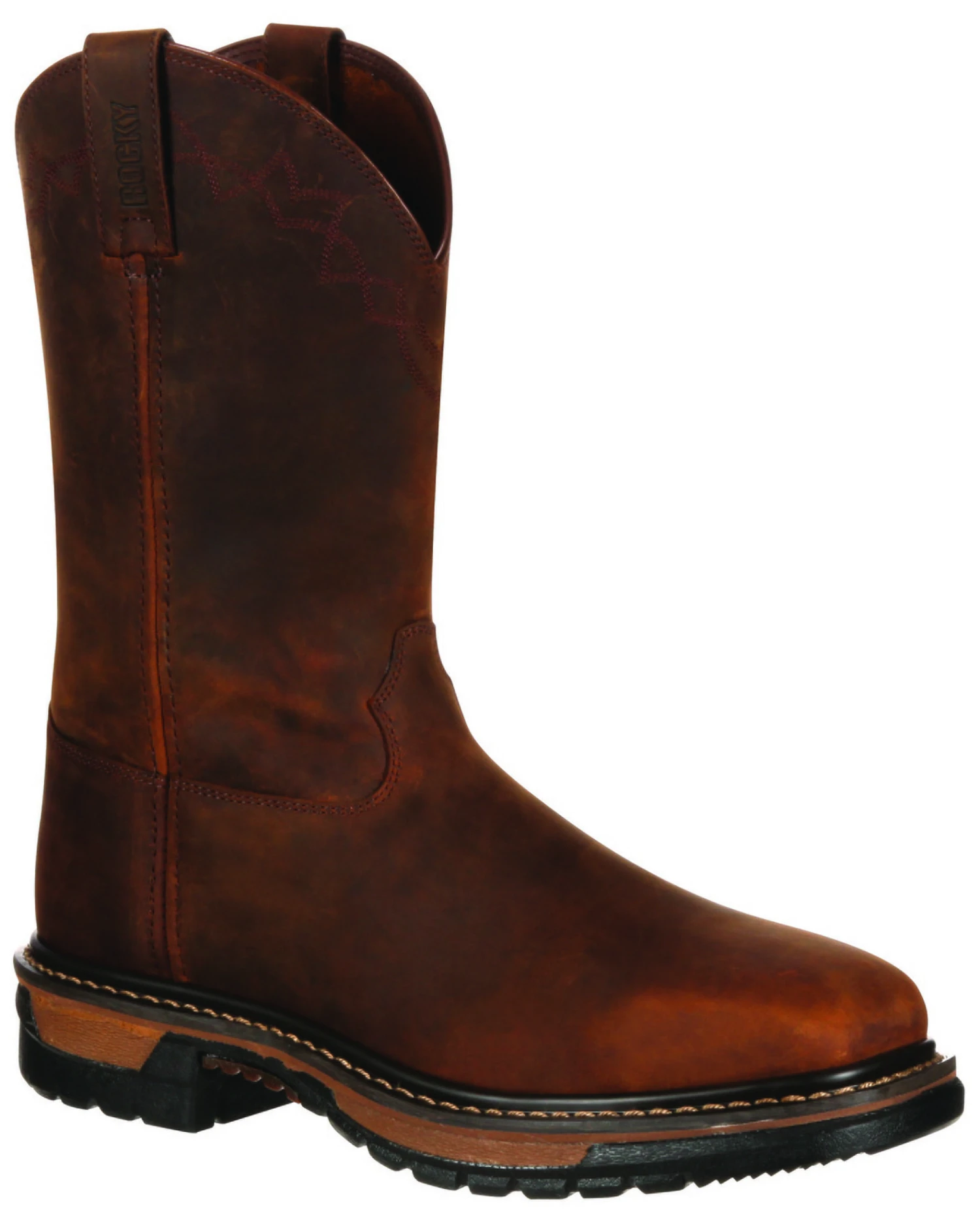 Rocky Men's Original Ride Western Work Boots - Square Toe 8 Rocky Men's Original Ride Western Work Boots - Square Toe - Image 6