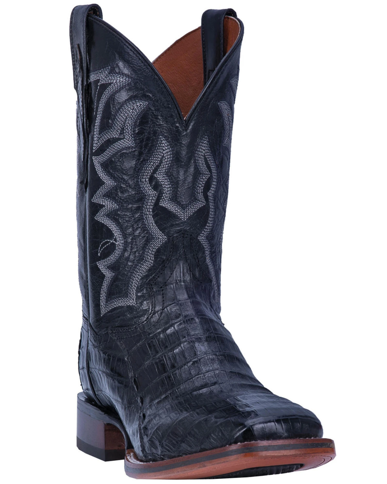 Dan Post Men's Kingsly Exotic Caiman Western Boots - Broad Square Toe 9 Dan Post Men's Kingsly Exotic Caiman Western Boots - Broad Square Toe - Image 7